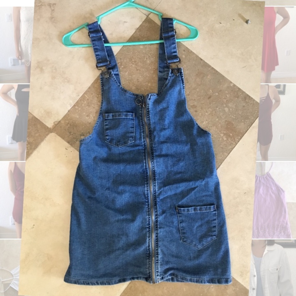 Jean overall dress